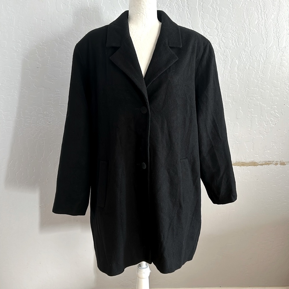Kristin Blake wool Black Trench Coat
